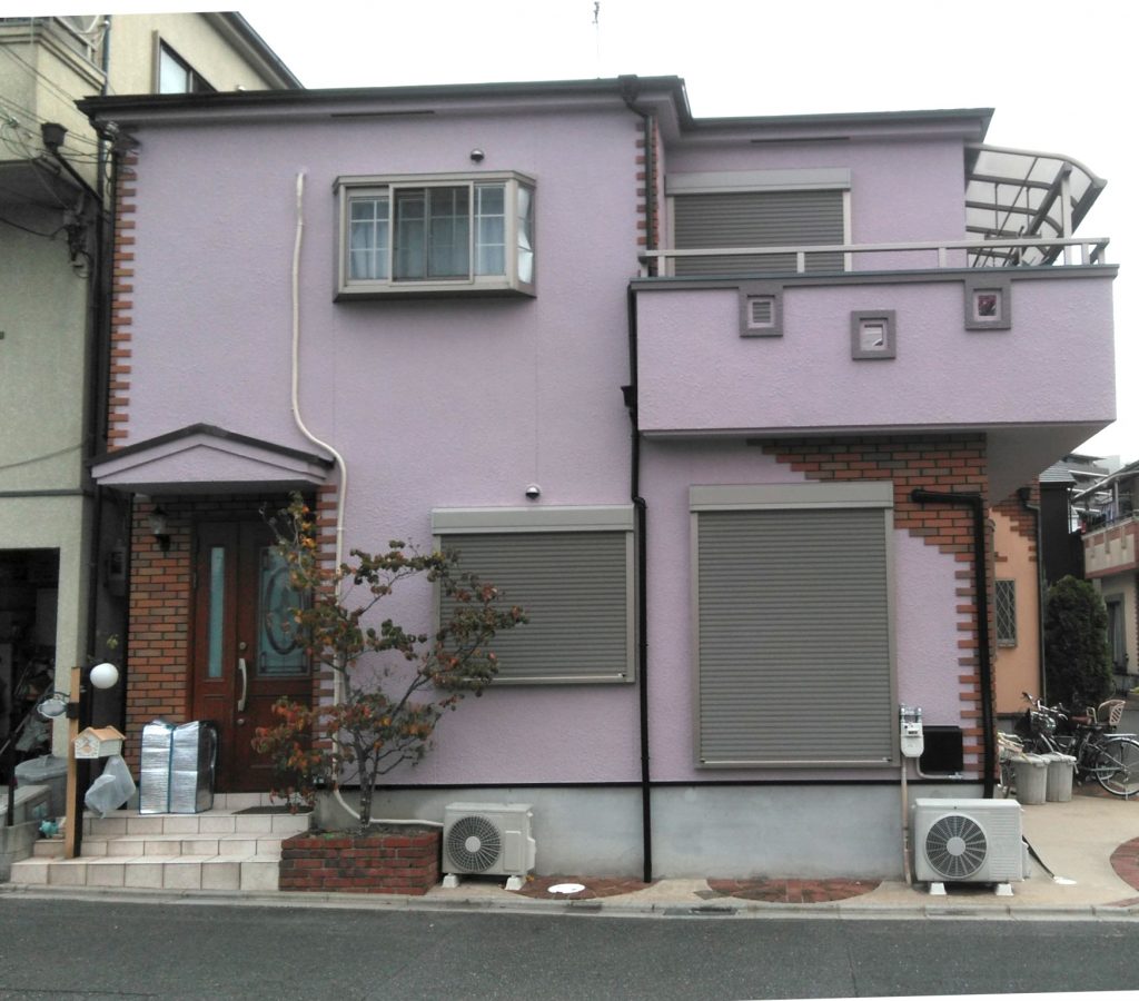 【摂津市】雨染み・クラックにさようなら、屋根・外壁塗装/ニッペ ファインUVベスト、 ダイヤ スーパーセランフレックス