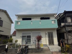 【高槻市】ナチュラルから爽やかへ一新!ミントグリーンが映える外壁塗装工事
